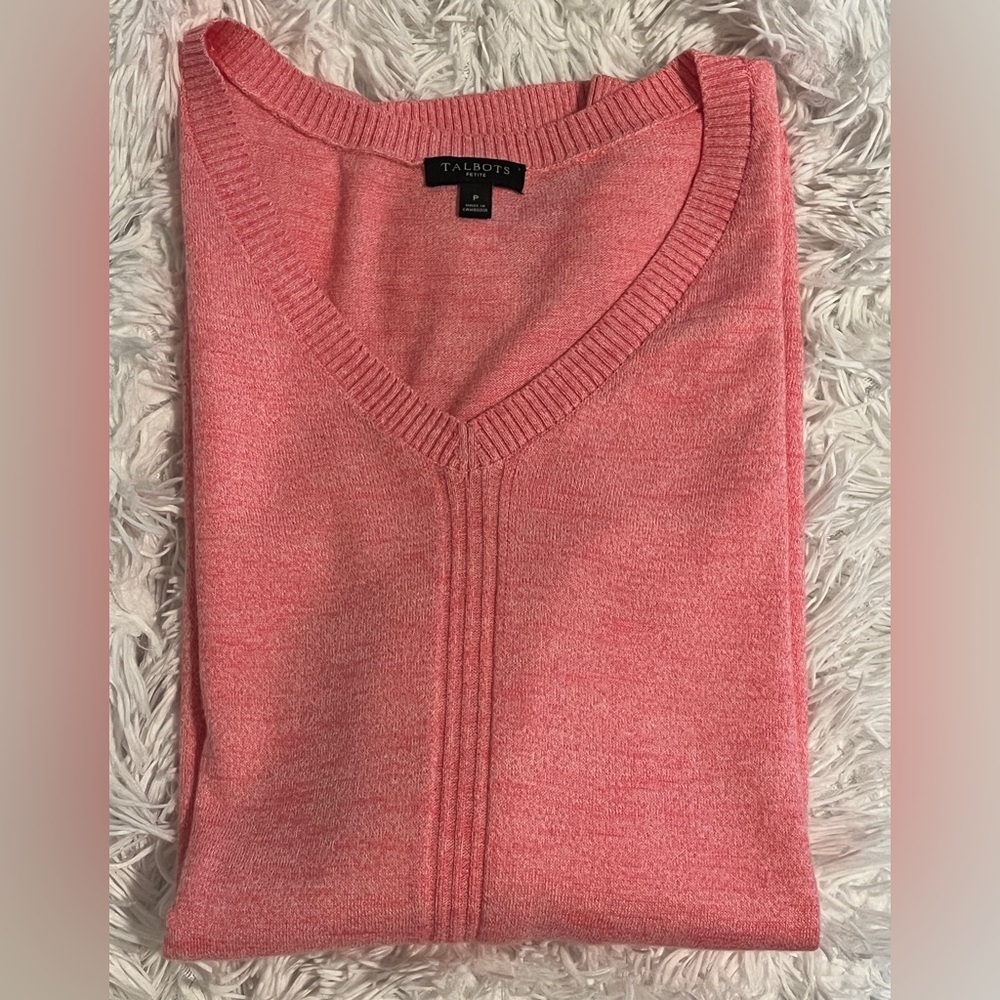 Talbots Petite Pink Knit Top Size PP - Picture 6 of 6